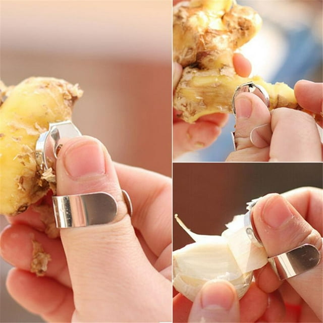 Dvkptbk Ginger Peeler 1Pc Practical Stainless Steel Kitchen Gadget Garlic Ginger Cutter Peeler Tools Home & Garden