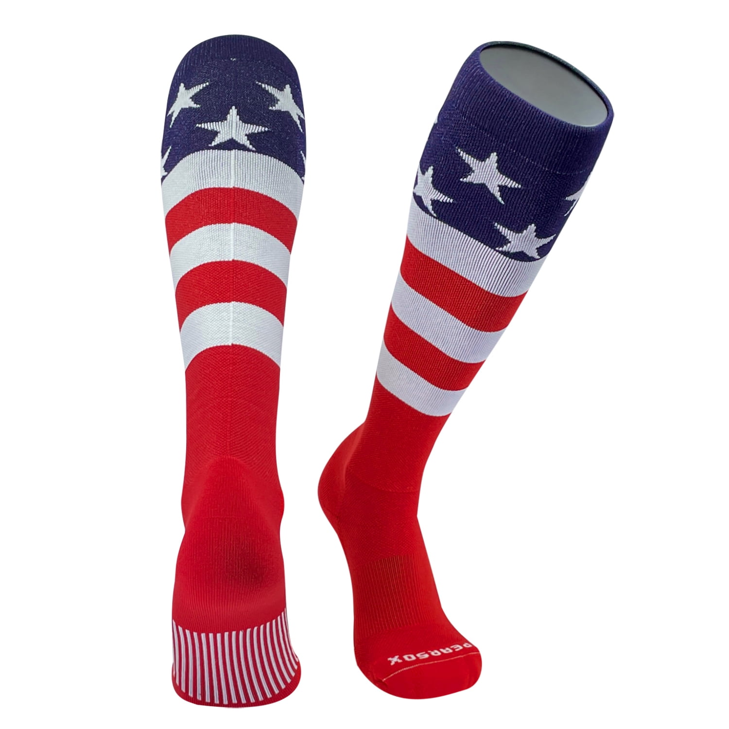 Pearsox USA Flag Patriot Knee High Long Baseball Football Socks (M
