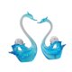 thumbnail image 5 of 2 estatuas de pareja de cisnes para decoración de mesa, regalo, obra de arte creativa y moderna. Azul, 5 of 9
