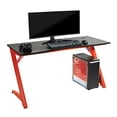 thumbnail image 2 of OSP Home Furnishings Bureau de Jeu Beta Battlestation avec Lumières DEL RVB Bluetooth, Rouge Mat, 2 of 5