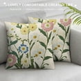 thumbnail image 3 of Patifu  Embroidery Floral Pattern Throw Pillow Covers   Couch Pillows Case for Bed Living Room Chair, No Insert   20x20in, 3 of 5