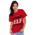 thumbnail image 4 of Xmas Chief Elf Officer Santa Helper Men's Graphic T Shirt Tees Brisco Brands M, 4 of 6
