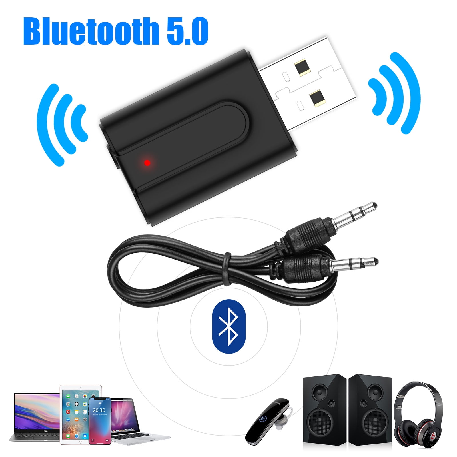 Bluetooth Transmitter Receiver, TSV 2-in-1 Portable Mini USB Bluetooth ...