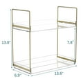 thumbnail image 4 of NIUBEE Bathroom Countertop Organizer, 2 Tier Acrylic Tray Vanity Counter Skincare Organizer Shelf, Kitchen Under Sink Standing Rack, Home Storage Holder for Lotion Makeup Cosmetics Perfume Spice, Gold, 4 of 8