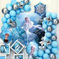 thumbnail image 1 of Frozen Elsa Anna tema globos cartel guirnalda arco Kit cumpleaños fiesta decoración suministros, 1 of 1