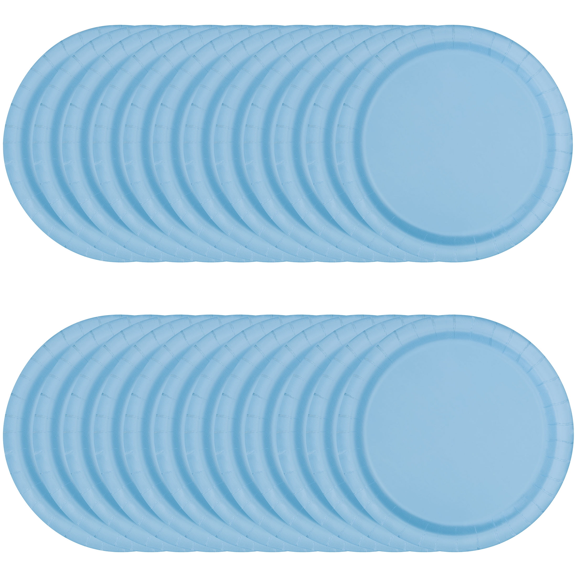 Light Blue 7 Salad / Dessert Paper Plate 16ct.