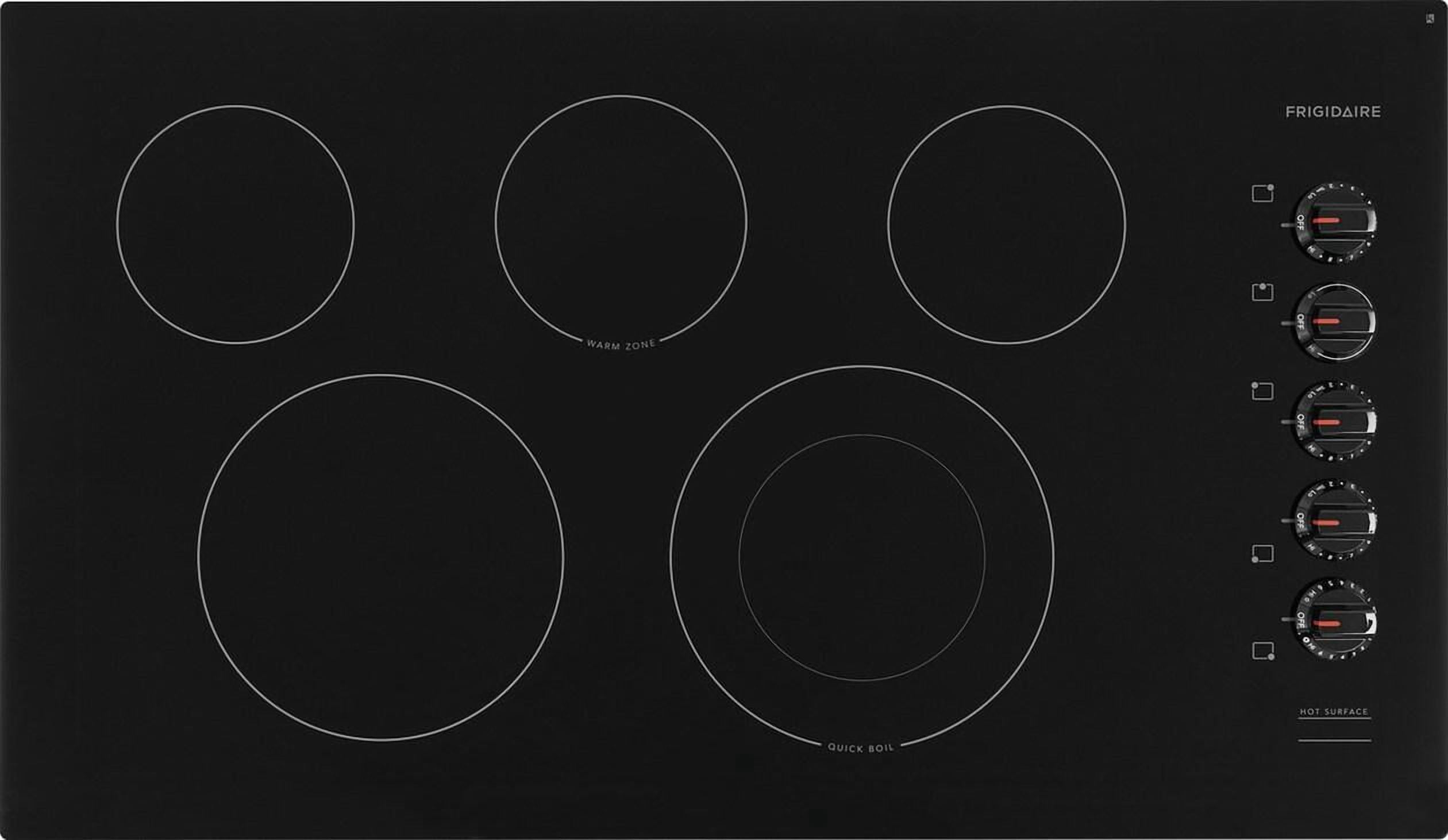 Frigidaire Ffec3625u 37" Wide 5 Burner Electric Cooktop - Black