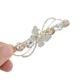 thumbnail image 4 of Unique Bargains 1 Pc Hair Clips Grace Butterfly Spring Clip Hairdo Clip Gold Tone Champagne Transparent, 4 of 5