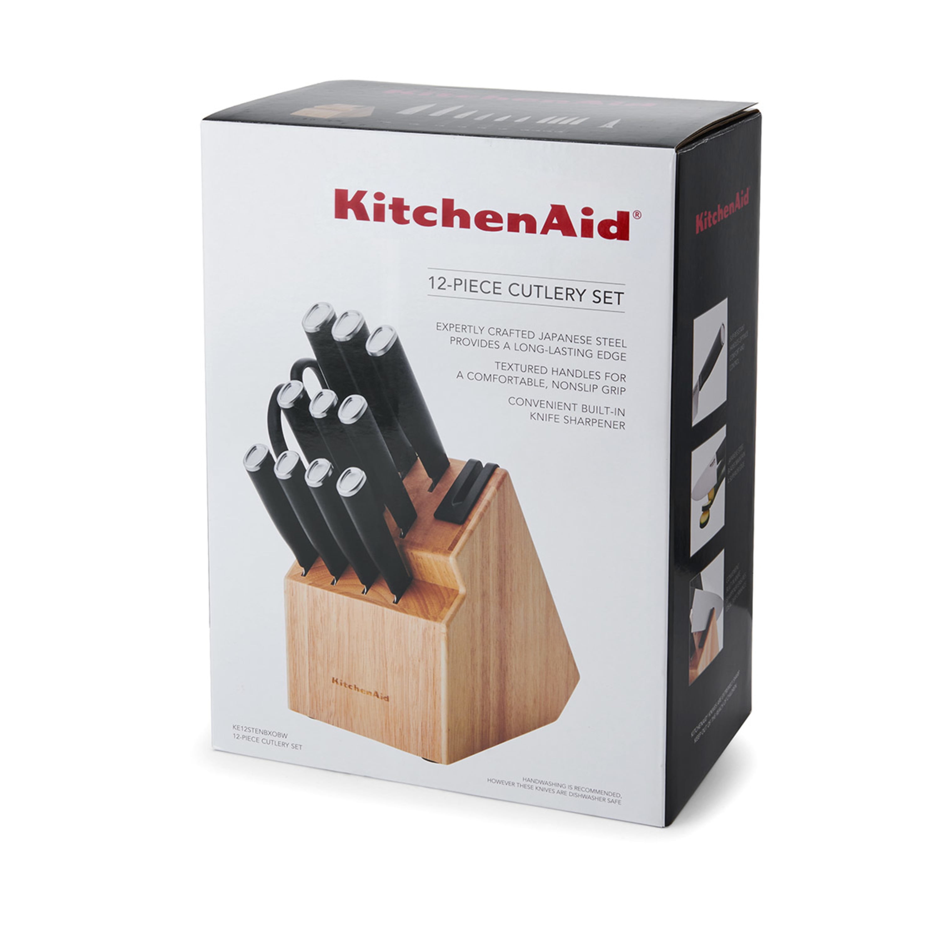 KitchenAid Classic Japanese Steel 12-Piece Knife Block Set with