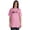 Light Pink, variant on Inkmeso Vaccinated Funny Pro-Vaccine Crew Neck T-shirt For Womens