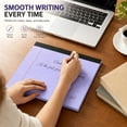 thumbnail image 5 of Apeya Purple Lined Paper Notebook, 11 x 9.5 in Perforated Desk Notepad with Rigid Back Support for Daily Meeting Notes, Business Schedules and To Do Lists, 5 of 9