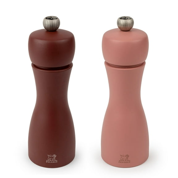 Peugeot Tahiti Duo 6 Inch Salt & Pepper Mill Set, Brown Tones