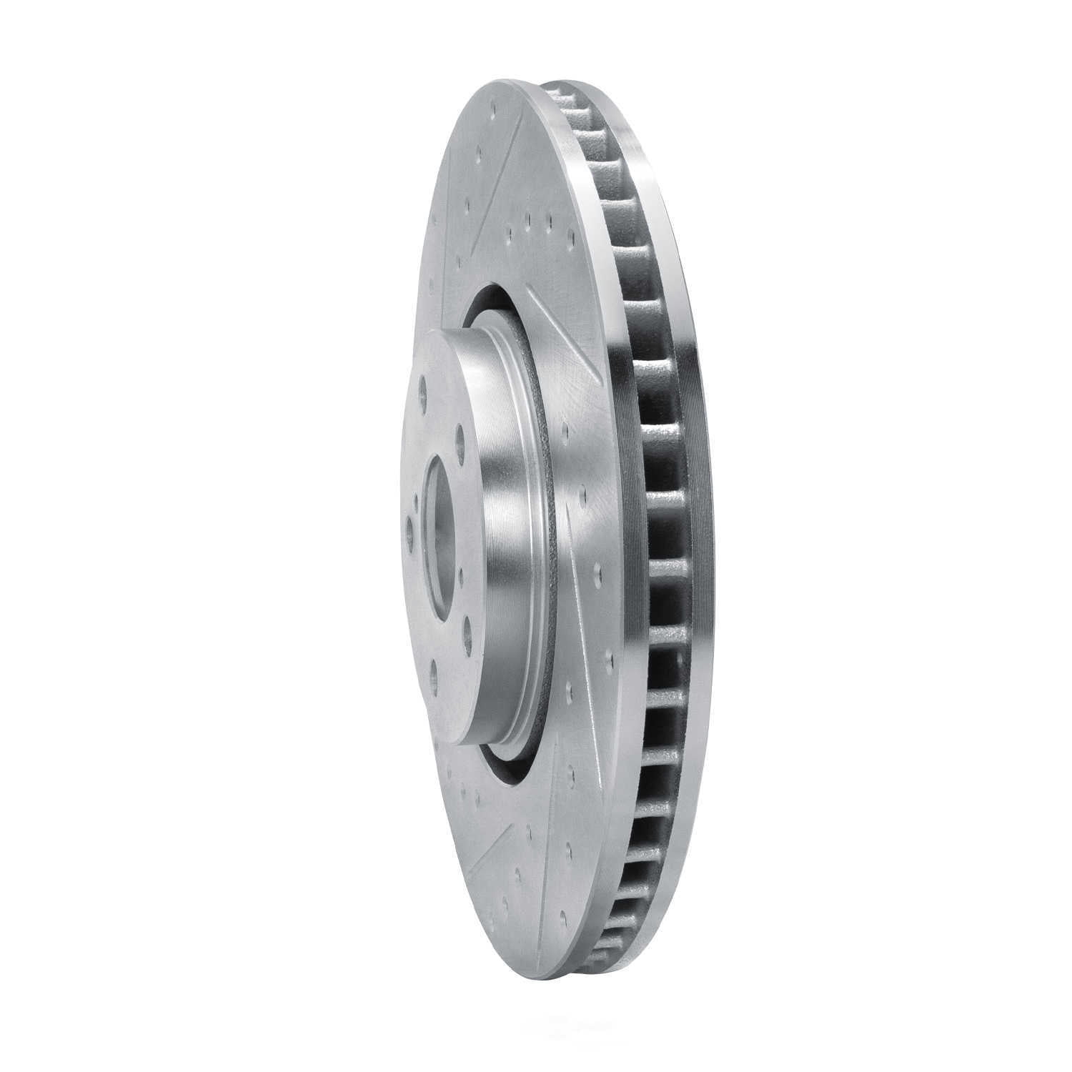 Dynamic Friction Company 631-75023D DFC Brake Rotor - Drilled And Slotted - Silver