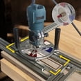 thumbnail image 2 of Woodworking Router Guide Rail System, Type D 500mm Adjustable Metal Auxiliary Bracket Kit with 2 Scale Rails (0-500mm), 2 Normal Rails, 4 Sliders, Gaskets, Screws & Wrench – Ideal for DIY Milling,, 2 of 6