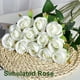 thumbnail image 4 of Rosas artificiales de seda | 10 rosas artificiales realistas para bodas y decoración del hogar | Ramo de tela para jarrones, fiestas y San Valentín, 4 of 6