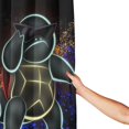 thumbnail image 4 of Cortina de ducha Squirtle, impermeable, de poliéster, lavable, decorativa, con 12 ganchos, 72 x 72 pulgadas, de plástico, 4 of 8