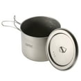 thumbnail image 4 of Lixada Pot en Titane 1600 ml Ultraléger Pot Portable avec Couvercle et Poignée Pliable Camping Plein Air Randonnée Backpacking, 4 of 7
