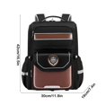 thumbnail image 3 of Mochila escolar para estudiantes de primaria Crosses Border, de gran capacidad, estilo británico, con protector de columna vertebral, de poliéster., 3 of 6
