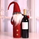 thumbnail image 4 of Bewildely Funda para botella de vino de Navidad, felpa larga, Rudolf, manga a prueba de polvo, telas no tejidas, sombrero de piezas, fundas Kits de decoración para fiestas Rojo, 4 of 6