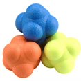 thumbnail image 2 of Balle de Réaction Hexagonale Vitesse Agilité Entraînement Balle en Silicone Réflexe de Coordination Sport Entraînement Physique pour Enfant Adulte Rouge, 2 of 8