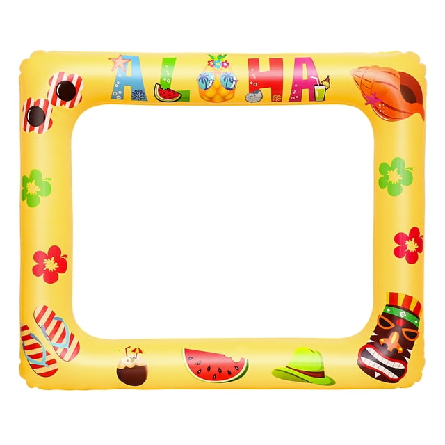 Amosfun Inflatable Picture Frame Blow Up Photo Booth Props Selfie Picture Frame Summer Party Supplies for Birthday Pool Party Carnival