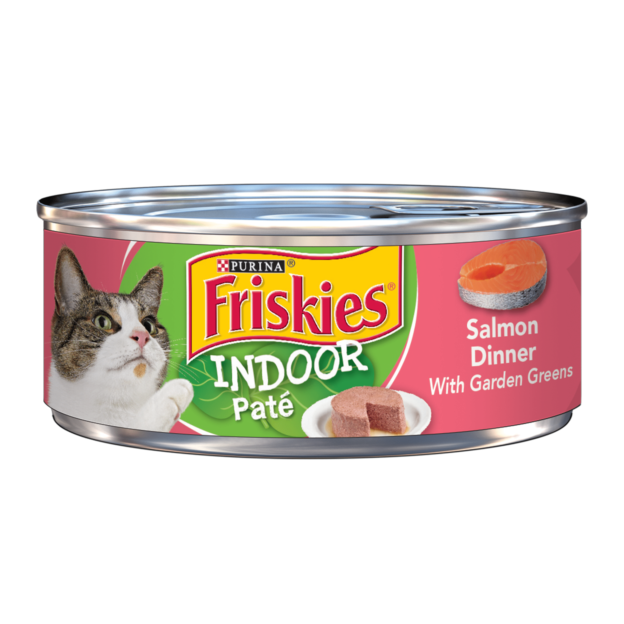 Friskies Indoor Pate Wet Cat Food, Indoor Salmon Dinner With Garden