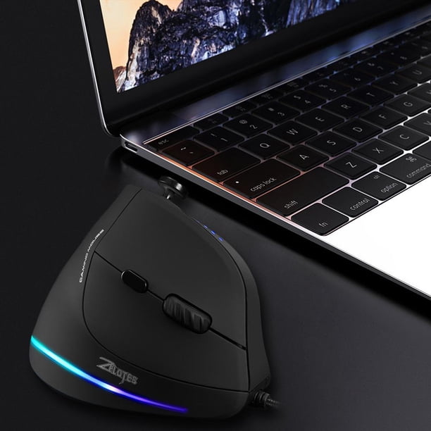 Ratón Vertical Con Cable Usb Para Juegos Ópticos Ajustables Zelotes C-18 10000Dpi