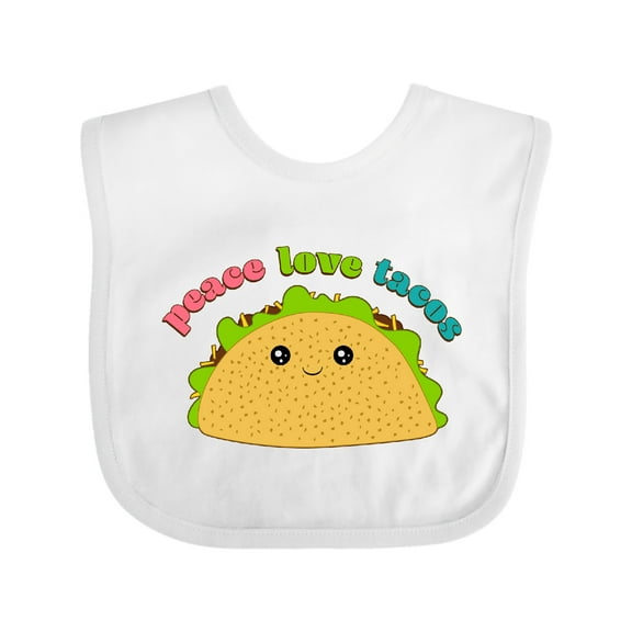 Inktastic Peace Love Tacos Boys or Girls Baby Bib
