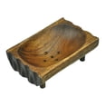 thumbnail image 2 of Jabonera de madera con orificios de drenaje, jabonera decorativa antideslizante, jabonera de madera para baño, ducha, bañera, 2 of 9