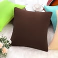 thumbnail image 6 of Unique Bargains Solid Decorative Throw Pillow Cover 18" x 18" Red Coffee Color, 6 of 8