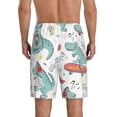 thumbnail image 3 of Gaeub Music Lover Dinosaur Printed Men's Short Pajama Pants, Lightweight Lounge & Sleep Bottoms Keep You Cool - 3X-Large, 3 of 9
