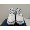 thumbnail image 5 of Ni - ke Air Jordan 3 Retro White True Blue Wizards AJ3 CT8532 148 Men's Shoe Size 13, 5 of 5