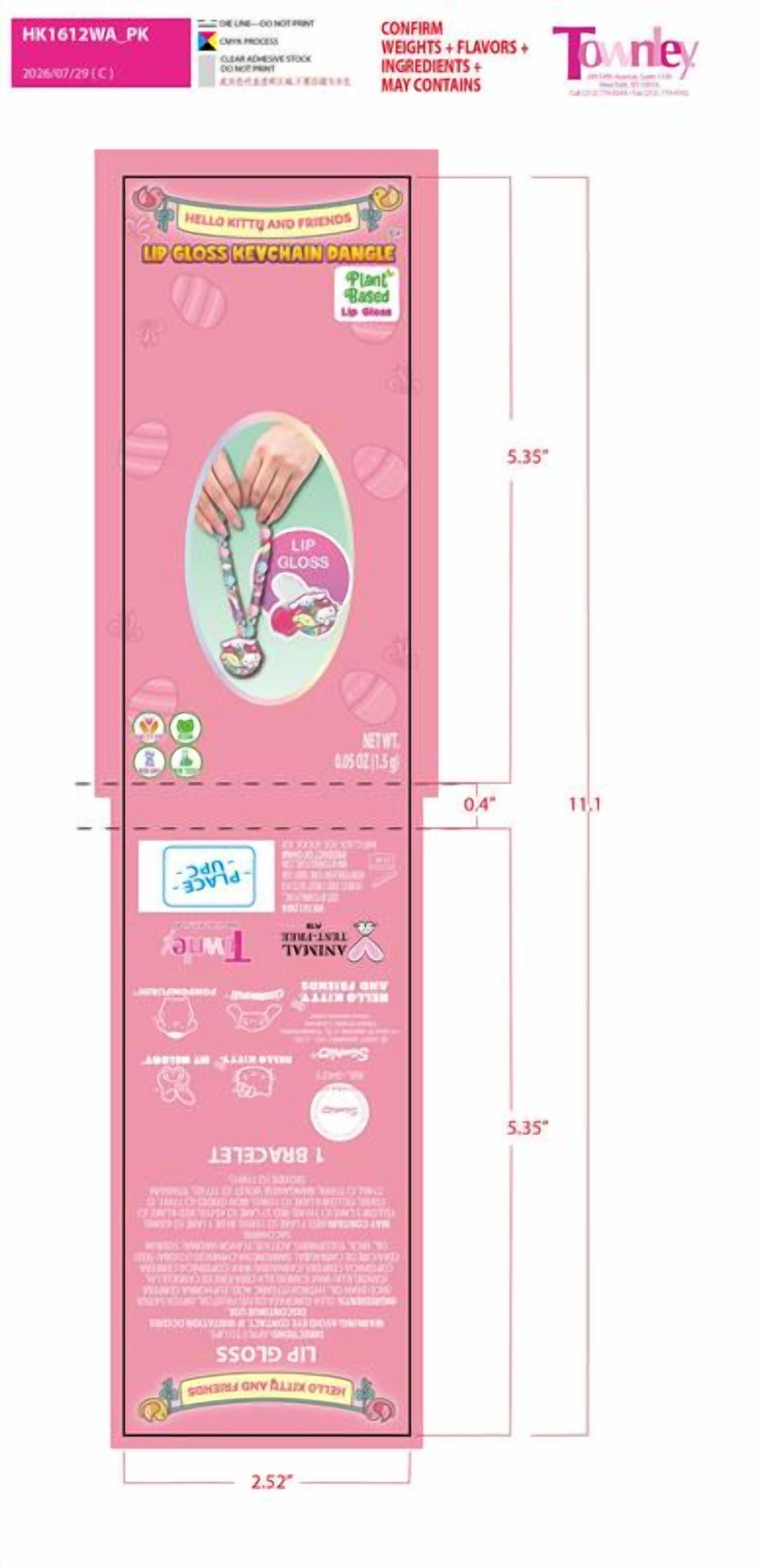 Hello Kitty Lip Gloss Dangler
