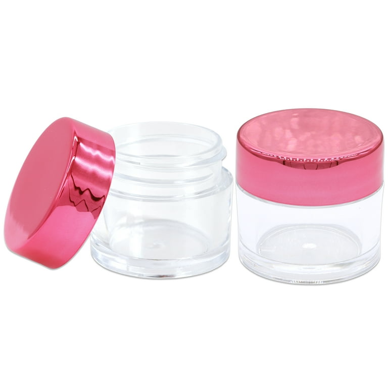 100PCS 3g Dab Containers 3ml Round Clear Jars with Color Lids for Scrubs  Lotions