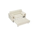thumbnail image 5 of Modern Velvet 3 in 1 Convertible Sleeper Sofa Bed with Back and 2 Pillows, Pull-Out Bed Loveseat with Pockets for Living Room , Bedroom (Beige), 5 of 7