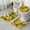 Yellow Sunflower Field, variant on Beige Sunflower Handwriting Pattern Bathroom Rugs Sets 3 Piece,Toilet Cover Set,Absorbent Non Slip Bathroom Mats Sets with U-Shaped Contour Rug Toilet Rug Set