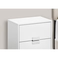 thumbnail image 4 of Contemporary Side Table With Glossy White Finish And Drawer Storage For Bedroom Living Room Nightstand Top Metal Base, 4 of 5