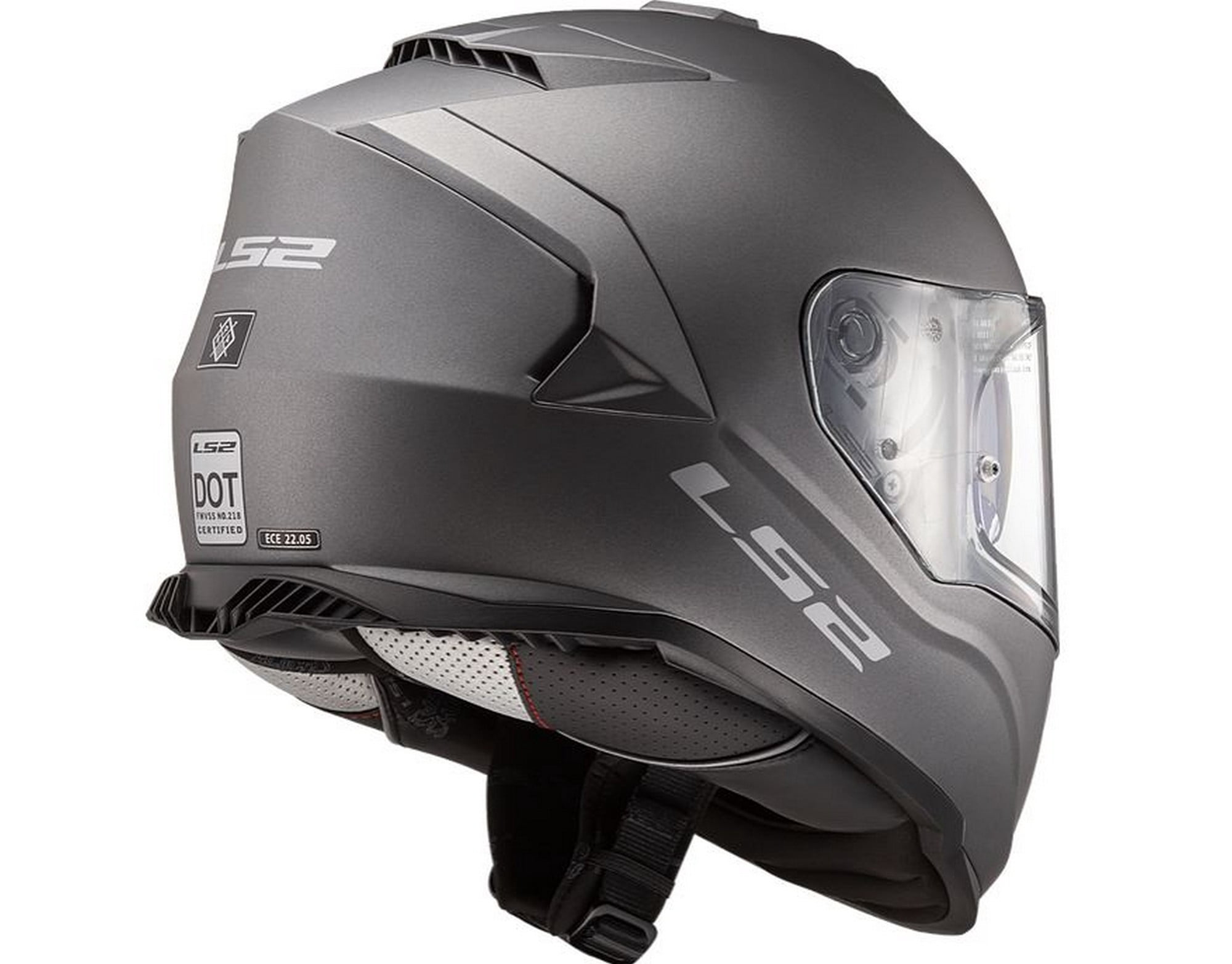 LS2 Assault Solid Motorcycle Helmet Matte Titanium 3XL