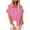 Pink, variant on fheaev Button Down Shirts For Womens Dress Shirts Short Sleeve Collared Blouses Lapel Neck Work Office Business Button Shirt Tunic Textured Top With Pockets