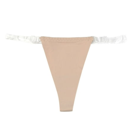 BYOIMUD Women s Lace Thong Panty Seamless No Show Sexy Panties Tag Free and Breathable Cute Clothes Fashion Gift for Women 2023 Yellow S