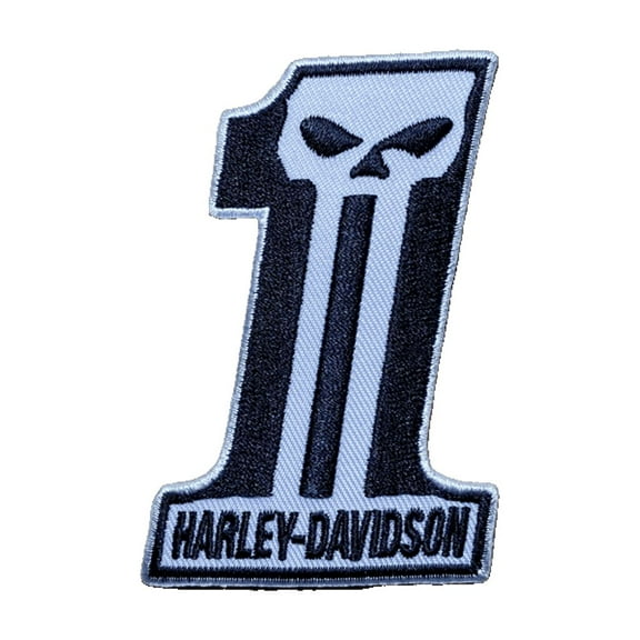 Harley Davidson Punisher Number One Embroidered Iron On Patch