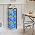 thumbnail image 5 of 5 Gallon Water Bottle Crating, 3 Tier Water Bottle Holder with Storage Shelf, Water Drinking Rack Storage Rack for Kitchen, Office, Living, Brown, 5 of 6