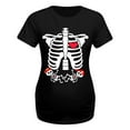 thumbnail image 3 of Womens Tops New Head Skeleton Pregnant Clothing Teasing Border Pregnant Shirts for Women Yellow, 3 of 3