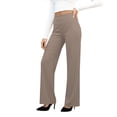 thumbnail image 2 of Yoga Dress Pants for Women High Waisted Stretchy Comfy Work Pants Business Casual Office Yoga Pant with Pockets Coffee L, 2 of 6