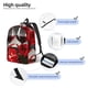 thumbnail image 3 of Disketp Red Wine Rose Mochila de Lona Estampada, Mochila Escolar de Viaje Ligera para Estudiantes y Portátil-Medium, 3 of 5
