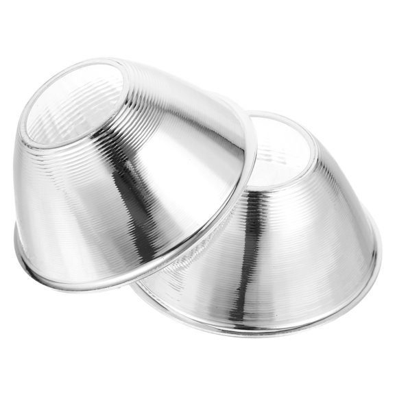 Worgeous  2 Pcs Flashlight Reflector Cup LED Replacement Lens Accessories Silver