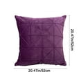 thumbnail image 3 of Velvet Check Bed Headrest Backrest Cushions with Soft Filling, 52x52cm Decorative Lumbar Support Pillow for Sofa and Floor Use, Non-woven Core for Comfortable Seating & Reading, Ideal for, 3 of 9