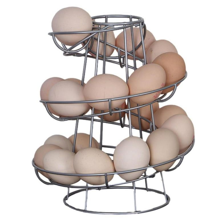 Metal Egg Holder Creative Spiral Egg Rack Freestanding Wired Countertop Egg  Holder For Fresh Eggs Holds 12-18 Eggs For Kitchen - AliExpress
