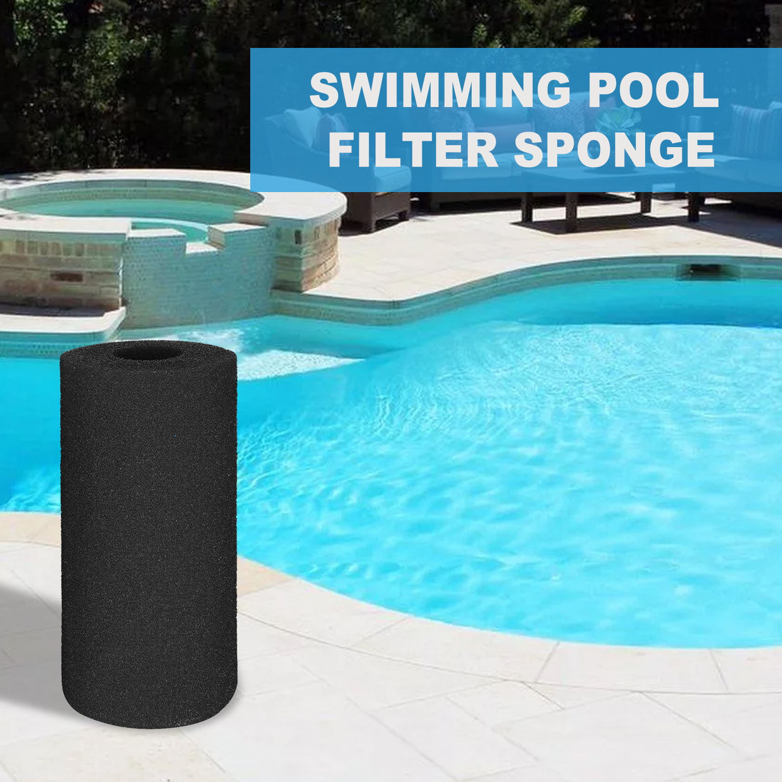 Swimming Pool Filter Foam Reusable Washable Filter Sponge Cartridge Suitable 