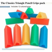 The Pencil Grip Classic Triangle Ergonomic Grippers, 12 Count, Assorted Colors, for Right- or Left-Handed Users